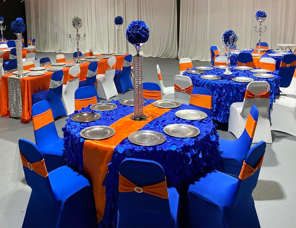 WENSINL White Table Runner 10 Pack - Satin Table Runners 12 x 108 Inches Long for Wedding Parties Birthday Meeting Events Decorations WENSINL