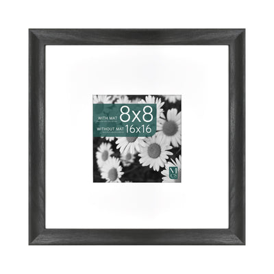 MCS Studio Gallery Classic 16x16 Picture Frame Black Woodgrain, Vertical & Horizontal Wall Hanging Large Picture Frame for Photos, Posters & Art Prints (1-Pack)