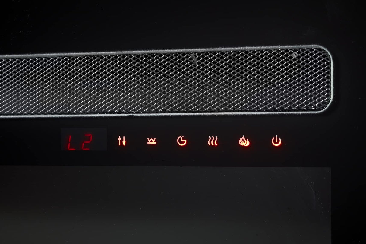 Dimplex Sierra Electric Fireplace Heater, 48" Inch, Black, 1400W - Wall Mounted Linear Fireplace with Realistic Flames, Adjustable Ember Bed, Remote Control - Thin Fireplace for Living Room, Bedroom DIMPLEX