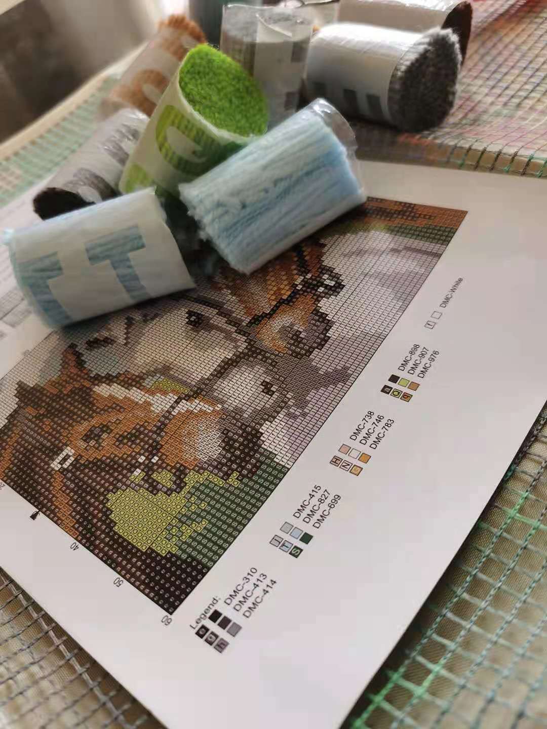 DoYBSelf Latch Hook Kits for Beginner,Crocheting Carpet Rug Acrylic Yarn Pre-Printed Canvas Cushion Mat Tapestry Sofa Decor Gift,Horse,20" x 15" DoYBSelf