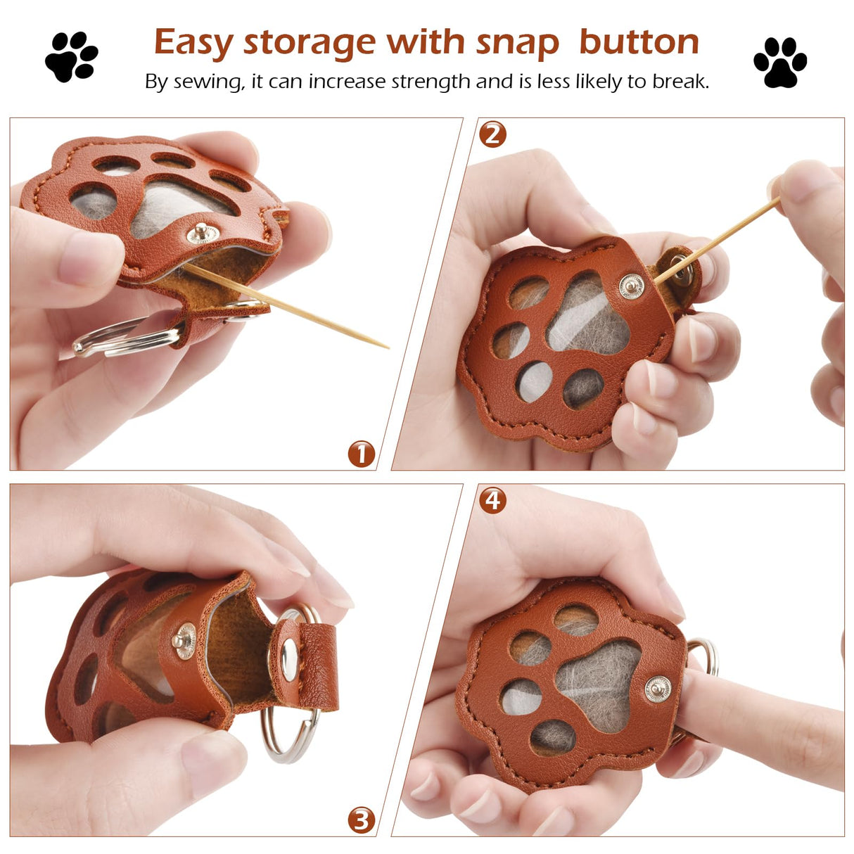 softum Cat Dog Hair Keychain 6pcs, Cat Fur Memory Charm, Dog Hair Collector Keychain, Pet Fur Keepsake, Pet Memorial Gifts, Cute Keychains for Women Girls softum