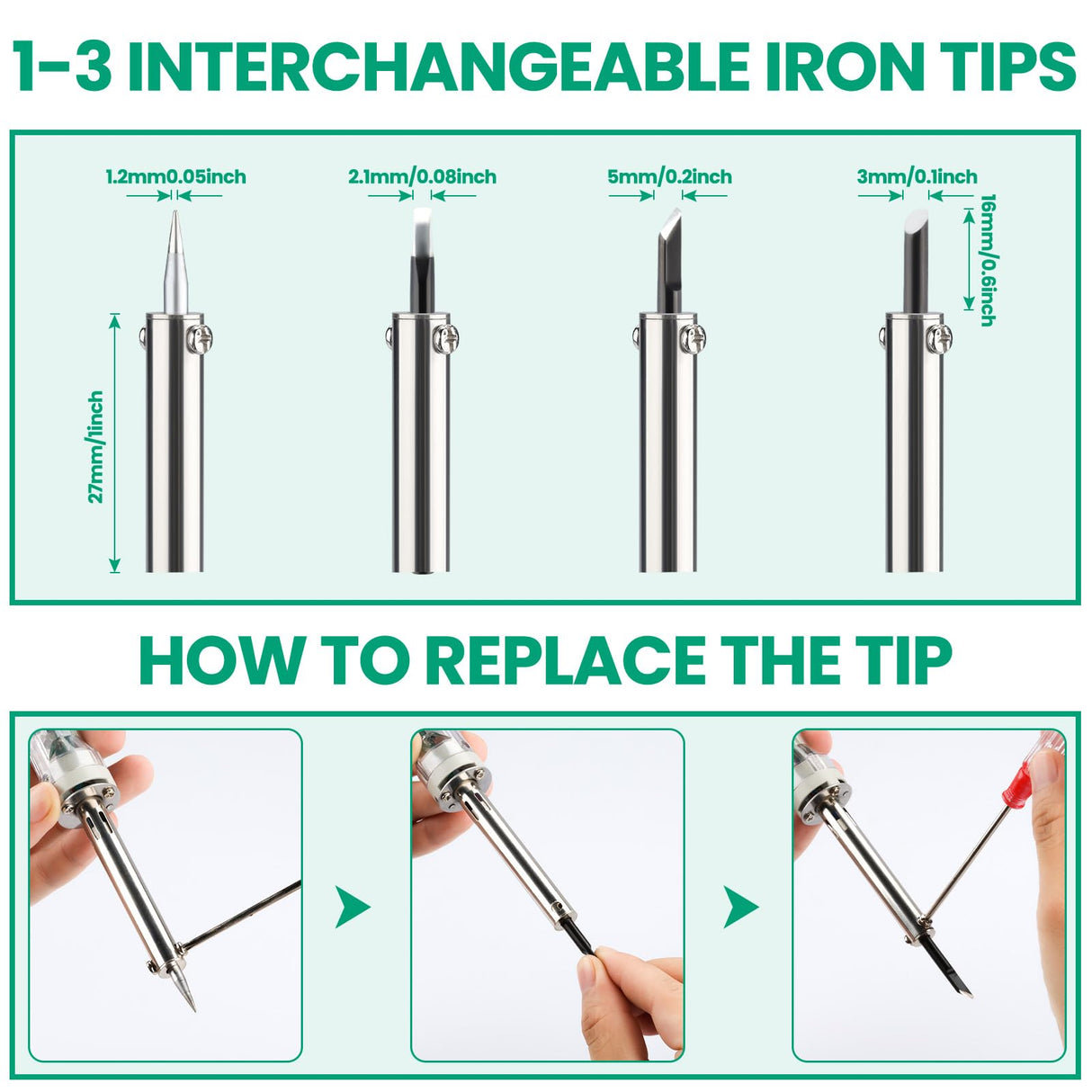 Soldering Iron Kit, 60W Soldering Gun with Transparent Handle, 6 Adjustable Temperature 392-842℉ Solder Kit for Electronics, Includes Soldering Iron Tip, Solder Wire, Stand, Heating Element Core KeenWise