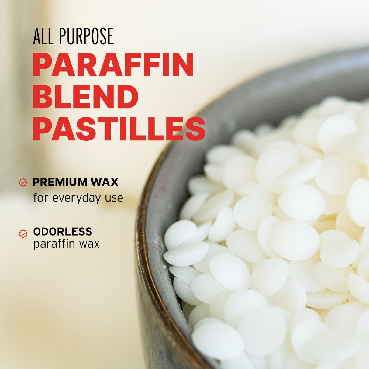 Blended Waxes, Inc. Multi-Purpose Paraffin Wax for Candle Making, Easy-to-Use Bulk Pastilles, Ideal for Lubricating, Waterproofing, Canning & More, Premium Paraffin Wax Refills, 10 lb Pack BW Blended Waxes, Inc.
