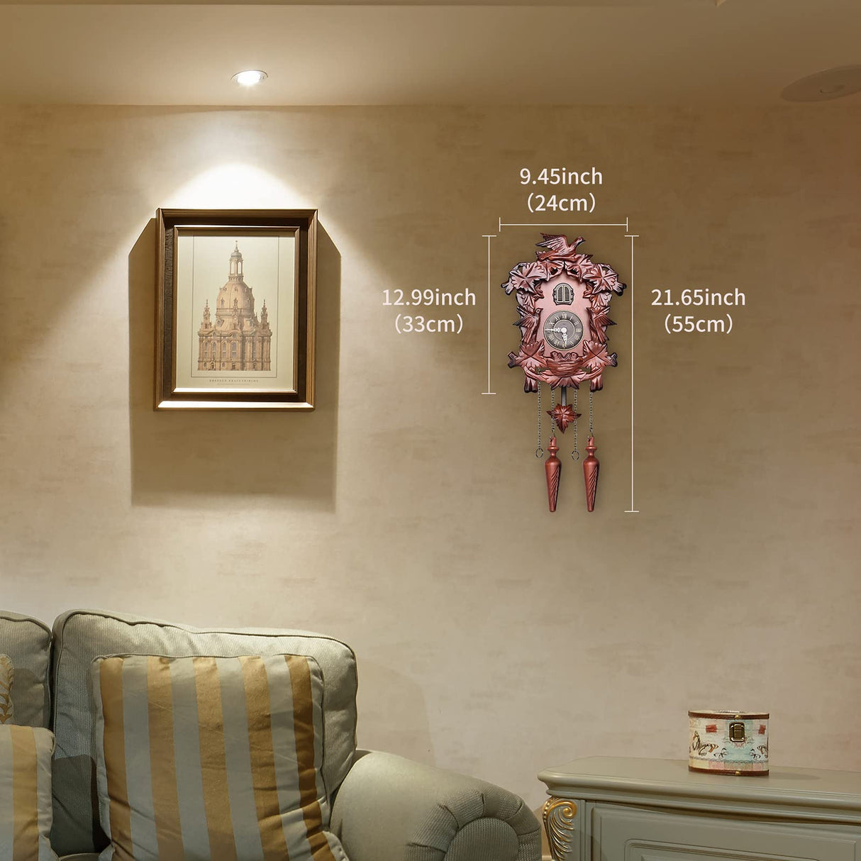 Kendal Cuckoo Clock Pendulum Quartz Wall Clock Black Forest House Home Decor Newlywed Housewarming Gifts MX316 Kendal