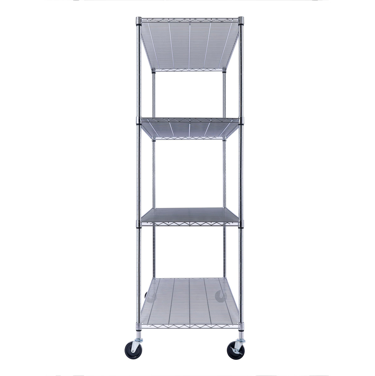 60" x 24" x 72" Chrome Silver 4-Tier Wire Shelving NSF 2400 LBS Max Capacity Heavy Duty Steel Storage Rack for Commercial, Residential, Warehouse, Stimulate Living