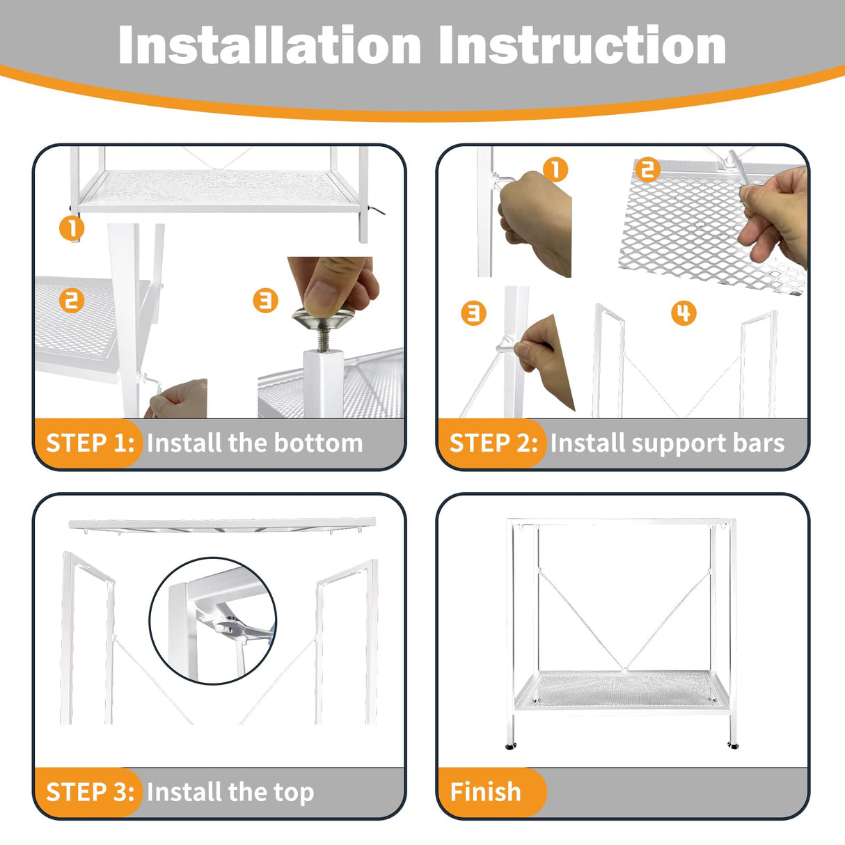 Fish Tank Stand: The Perfect 10 Gallon Metal Aquarium Stand Measuring 22.8" W x 10.6" D x 31.3" H to Fit Your Aquatic Display Needs. (10 Gallon-White) tongmo