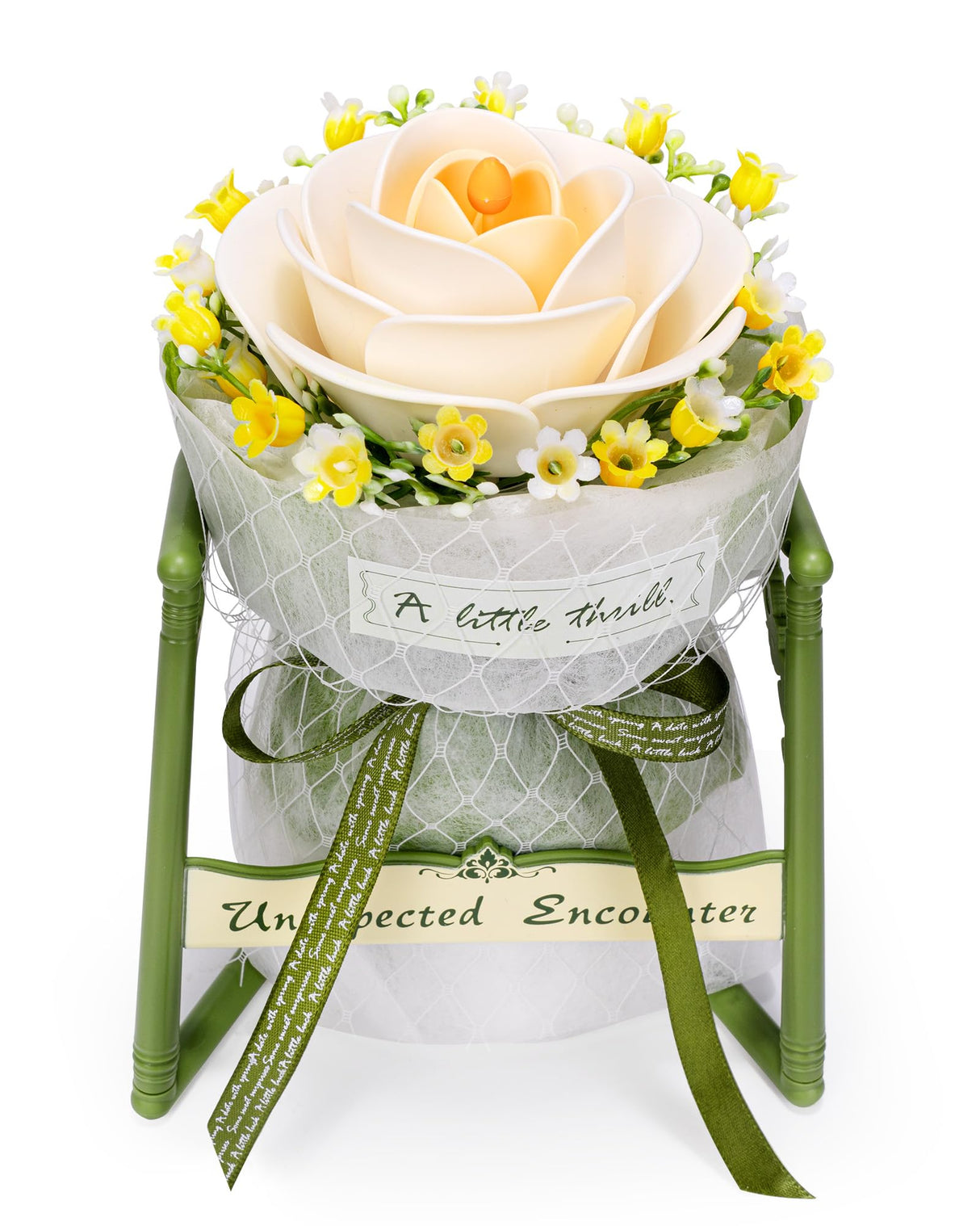 ROBOTIME 3D Puzzle Flower White Camellia AF011 with Stand, Craft Kits for Adults Artificial Flower Kit, Botanical Craft Gifts for Women ROBOTIME