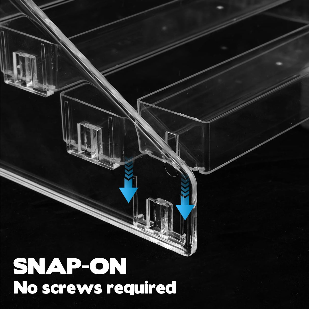 YEXEXINM 2 Pcs Clear Paint Organizer With Paint Brush Holder,7 Layers Acrylic Paint Organizer,Paint Storage Rack,Craft Paint Organizer Rack,Miniature Paint Holder for Paint Storage YEXEXINM