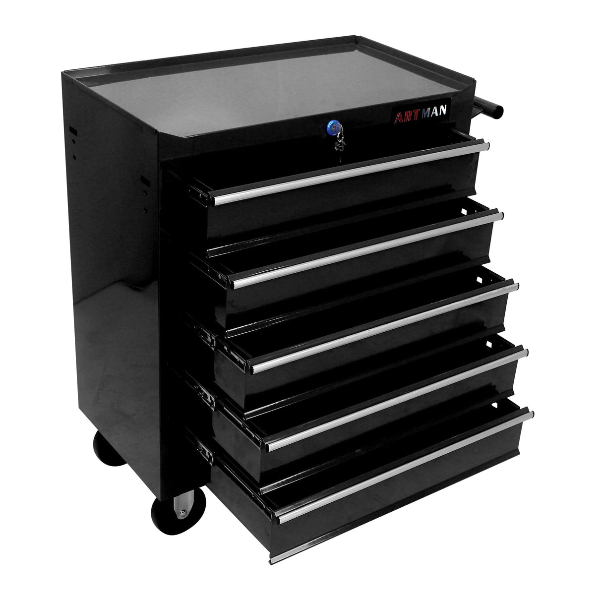 nifoti 5 Large Drawers Tool Cart on Wheels,Rolling Tool Chest Tool Storage,Drawers Rolling Tool Trolley Organizer Tool Case for Garage, Warehouse, Workshop, Repair Shop (5 Large Drawers-29.3"H-Black) nifoti