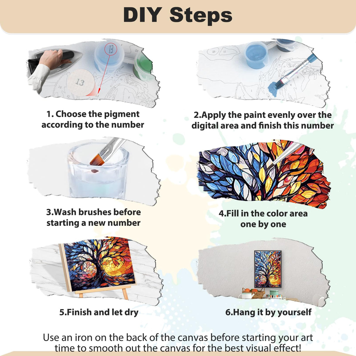 EOBROMD Paint by Numbers Kits for Adults Tree of Life, Landscape DIY Painting Kits for Adults Beginner, Acrylic Paint Oil Paint by Numbers for Home Decor Gift 16x20inch(Without Frame) EOBROMD