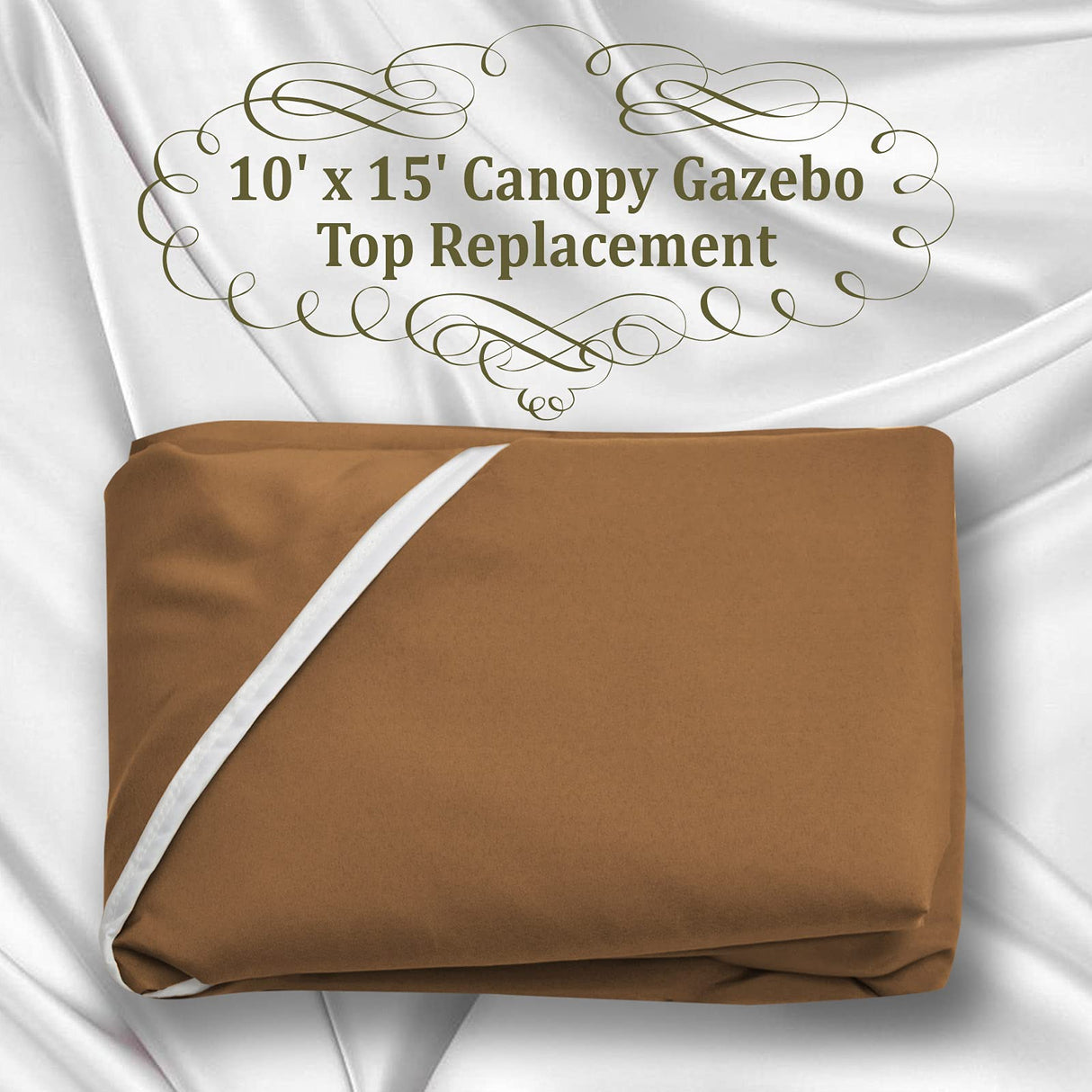 YardGrow 10x15 FT Pop Up Canopy Top Canopy Tent Replacement Top Gazebo Tent Cover ONLY (Brown) YardGrow