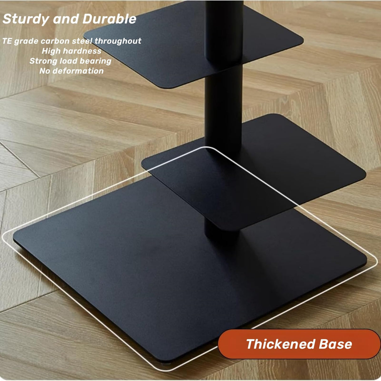 Quooyong 9-Tier Spine Bookshelf Metal Bookcase Vertical Book Shelf Tower Rotating Tall Narrow Bookshelf Ladder Book Rack Indoor (Orange) Quooyong