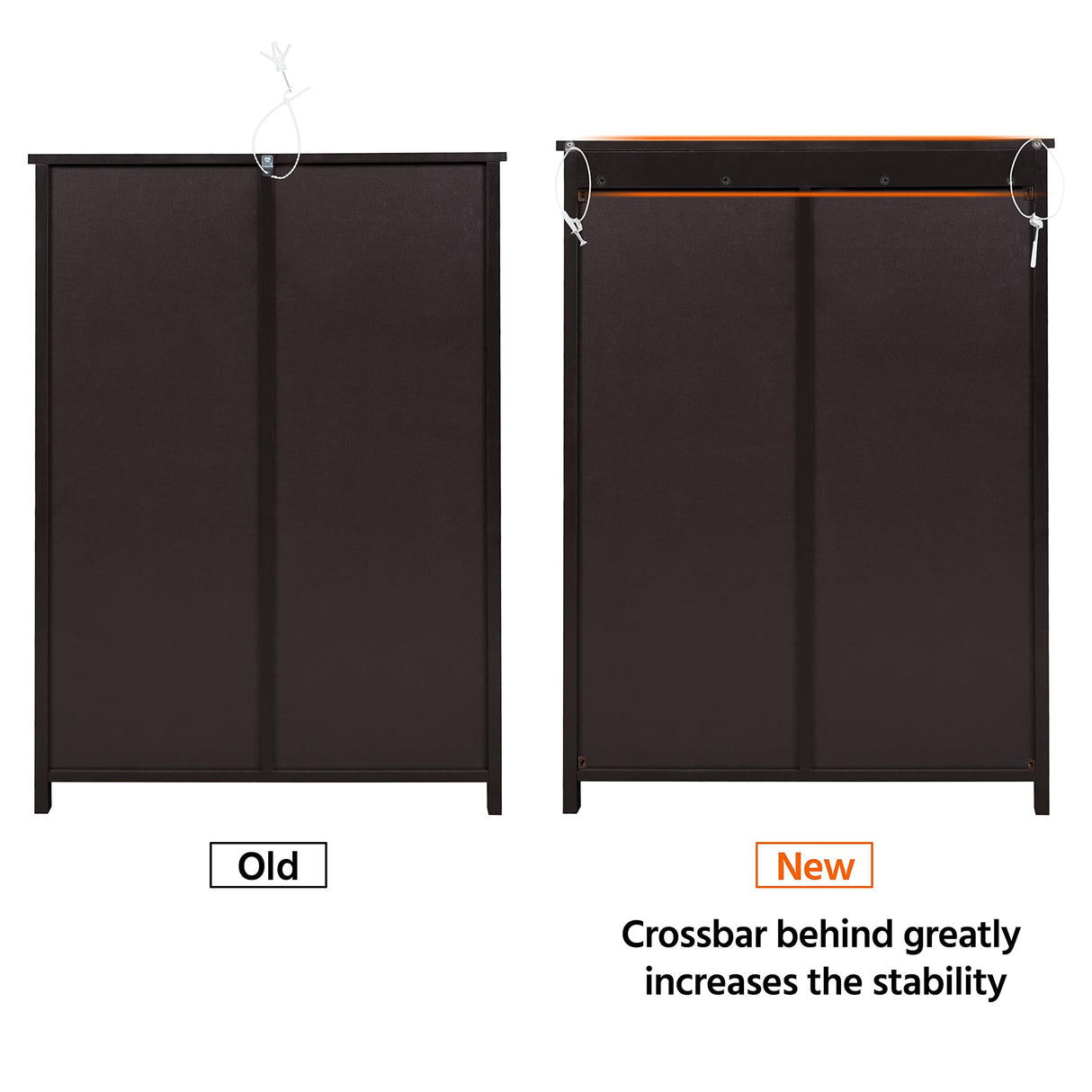 Yaheetech Large Bathroom Floor Cabinet with 4 Drawers and Single Door Cabinet, Freestanding Storage Cabinet for Living Room Kitchen Hallway, Espresso Yaheetech