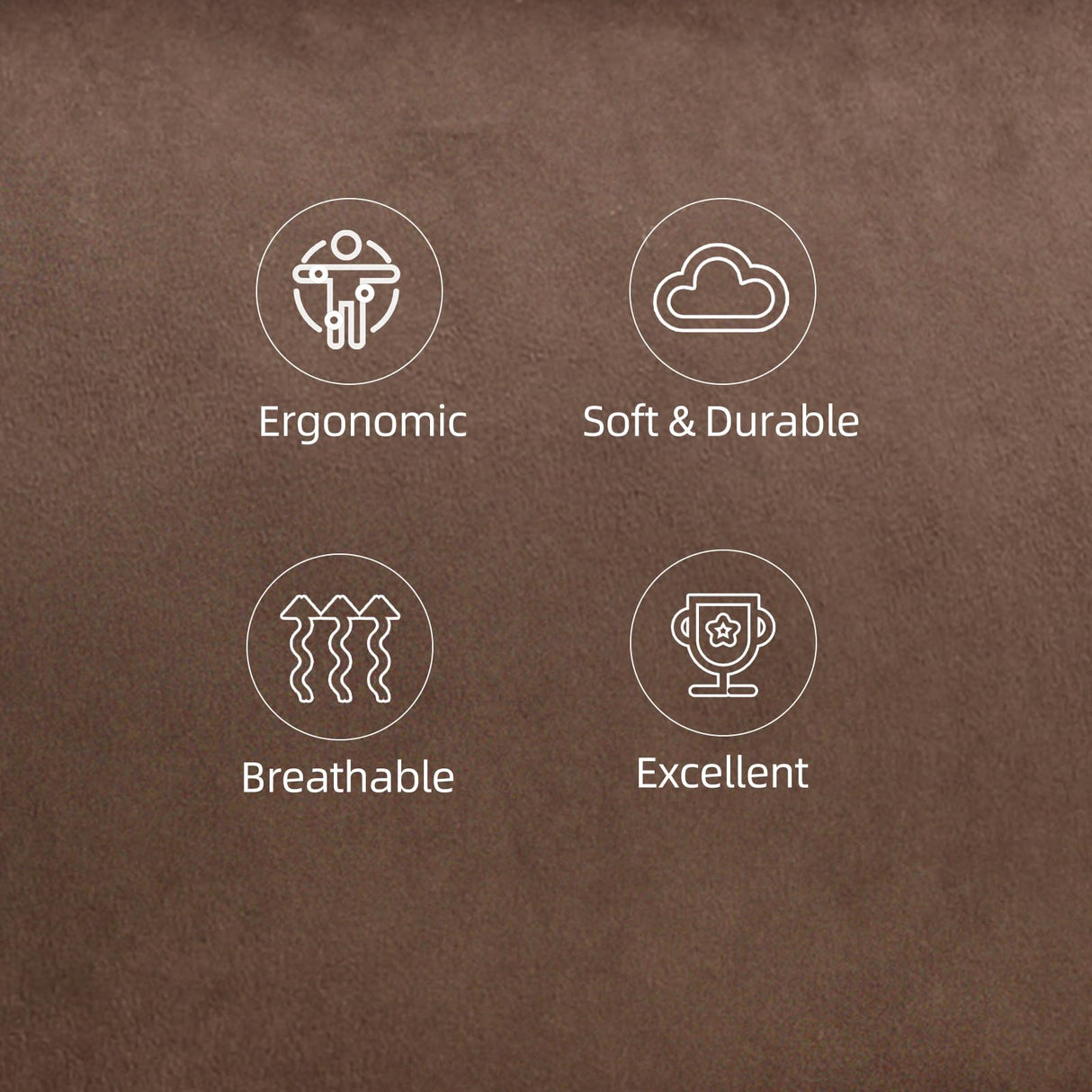 EBELLO 3 Seat Recliner Sofa for Living Room, Soft Microfiber Reclining Couch with Overstuffed Arms and Backrest for Home and Office, Brown EBELLO