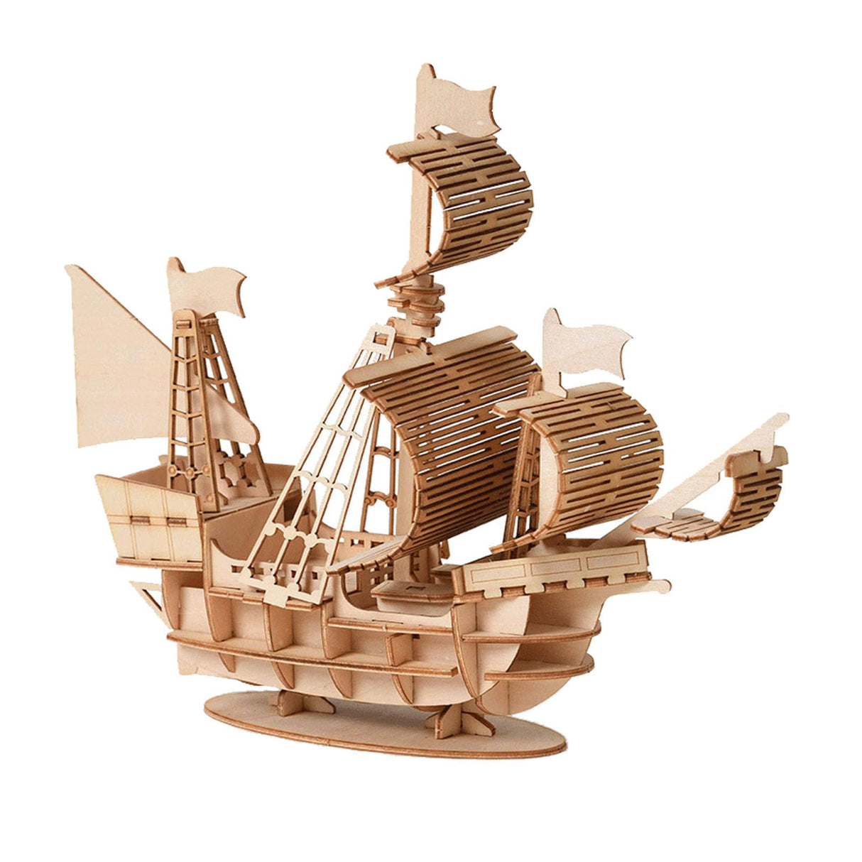 3D Wooden Pirate Ship Puzzle Kit for Adults – DIY Model Building Kit, Desk Decor & Gift for Men Women Ages 14+ Norsis Home and Garden