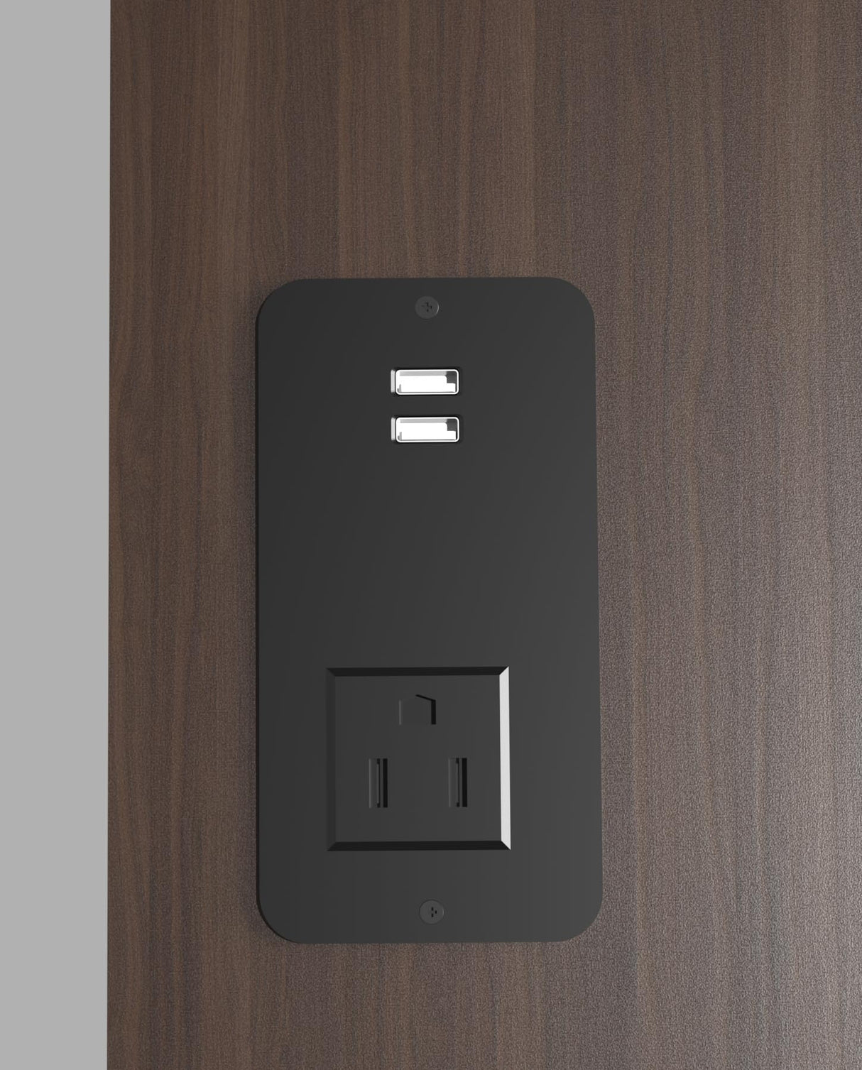 HAIOOU Set of 2 Mid Century Nightstand with Charging Station, End Table Modern Side Table One Drawer with Premium Matte Black Handle and Pine Wood Legs for Home Bedroom Living Room HAIOOU