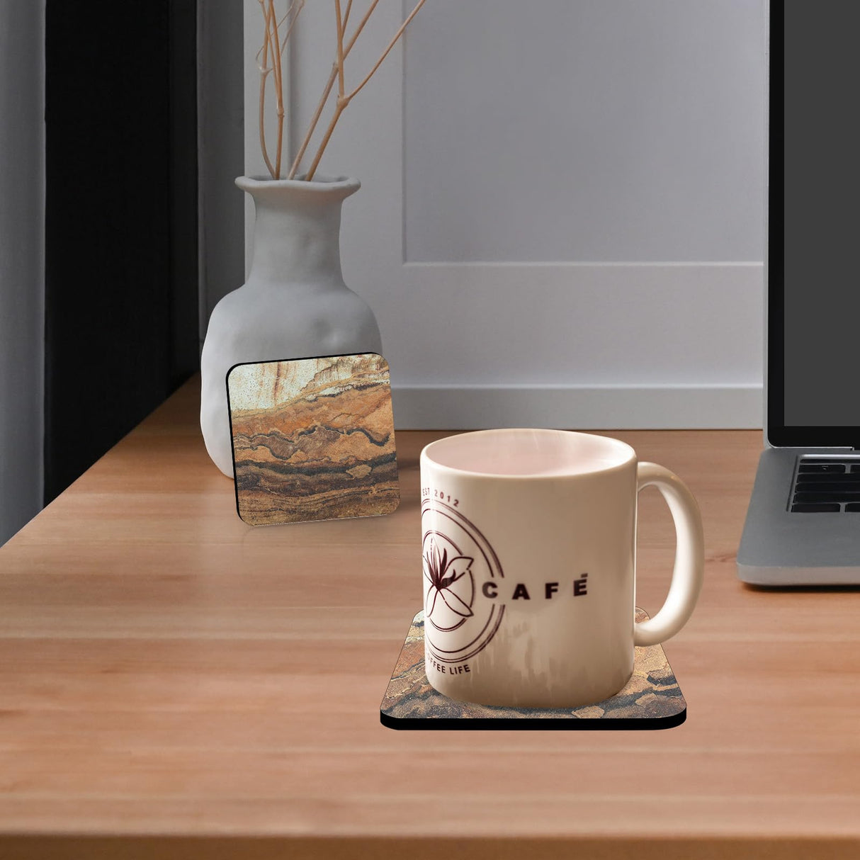 50 PCS Sublimation Coasters Blanks Bulk, 4x4 Inch Square Blank Cup Mat Rubber for Sublimation Transfer Heat Press Printing DIY Crafts ORJ