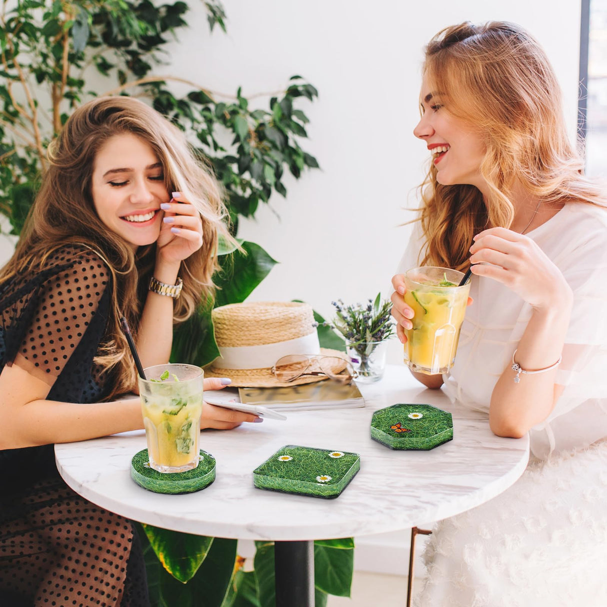 LET'S RESIN Upgraded Deeper & Larger Coaster Resin Molds, 12 Cavities Epoxy Resin Molds with 3 Pcs Round Square Octagon Shapes, Coaster Molds for Epoxy Resin, Cups Mats, DIY Craft, Bar Coaster LET'S RESIN