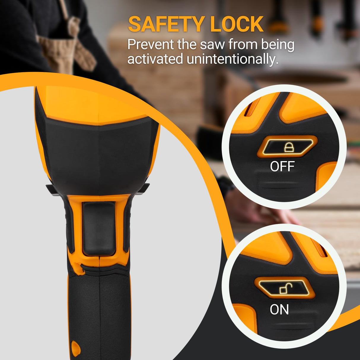 Cordless Reciprocating Saw: DEKOPRO 20Volt Battery Powered Mini Reciprocating Saw, Compact Electric Metal Blades Tool, Power Hand Saws for Wood work, Cut DEKOPRO