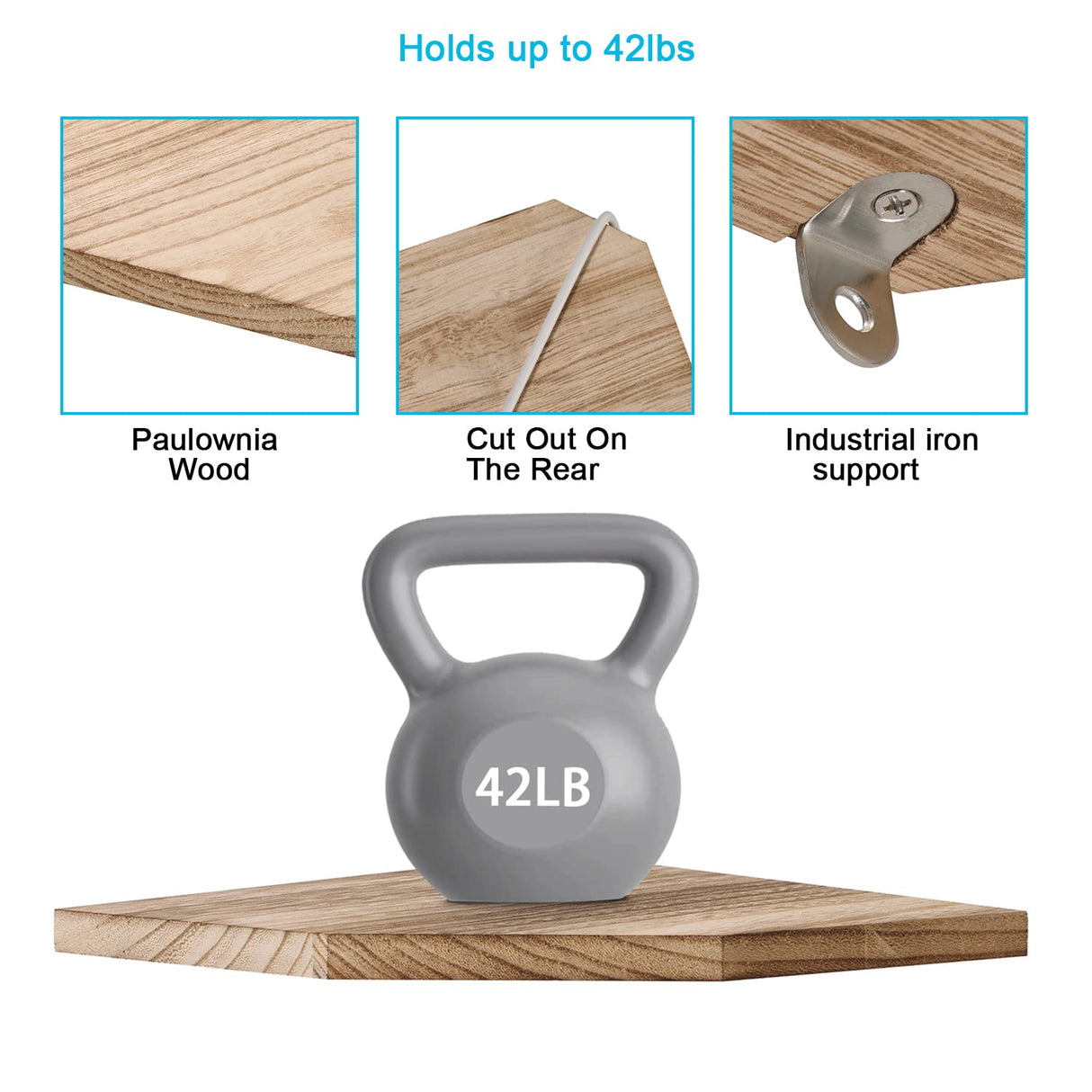 Joiishom Corner Wall Shelf Set of 3, Floating Corner Shelves for Wall, Rustic Wood Wall Storage Display Shelves for Living Room Bedroom Bathroom Kitchen (Fanshaped-Carbonized) Joiishom