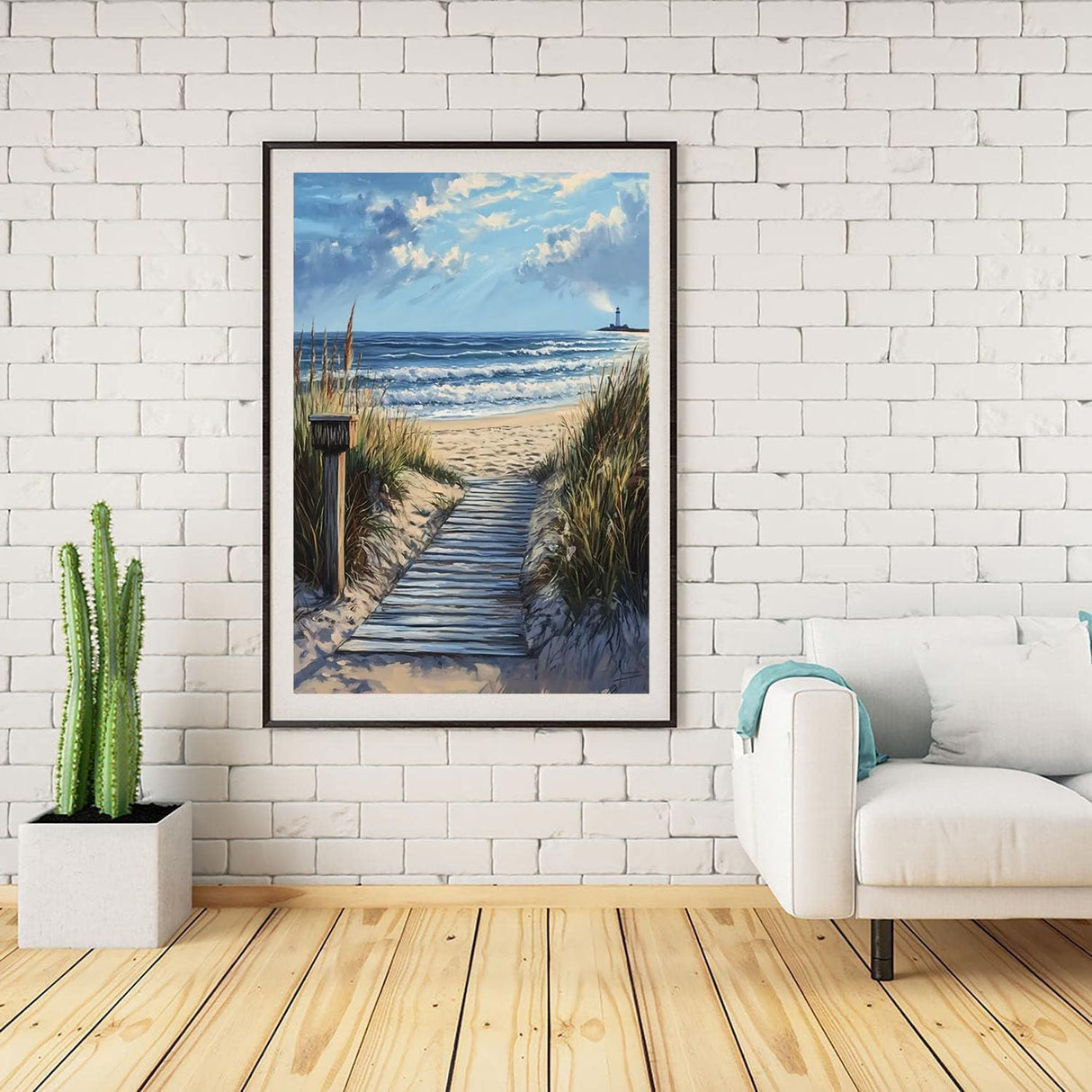 CXYQLC DIY 5D Diamond Painting Kits for Adults Diamond Art Ocean Beach with Light Tower Diamond Painting Full Drill Crystal Rhinestone Embroidery Craft Kits for Home Wall Decor Gifts 11.8x15.7inch CXYQLC