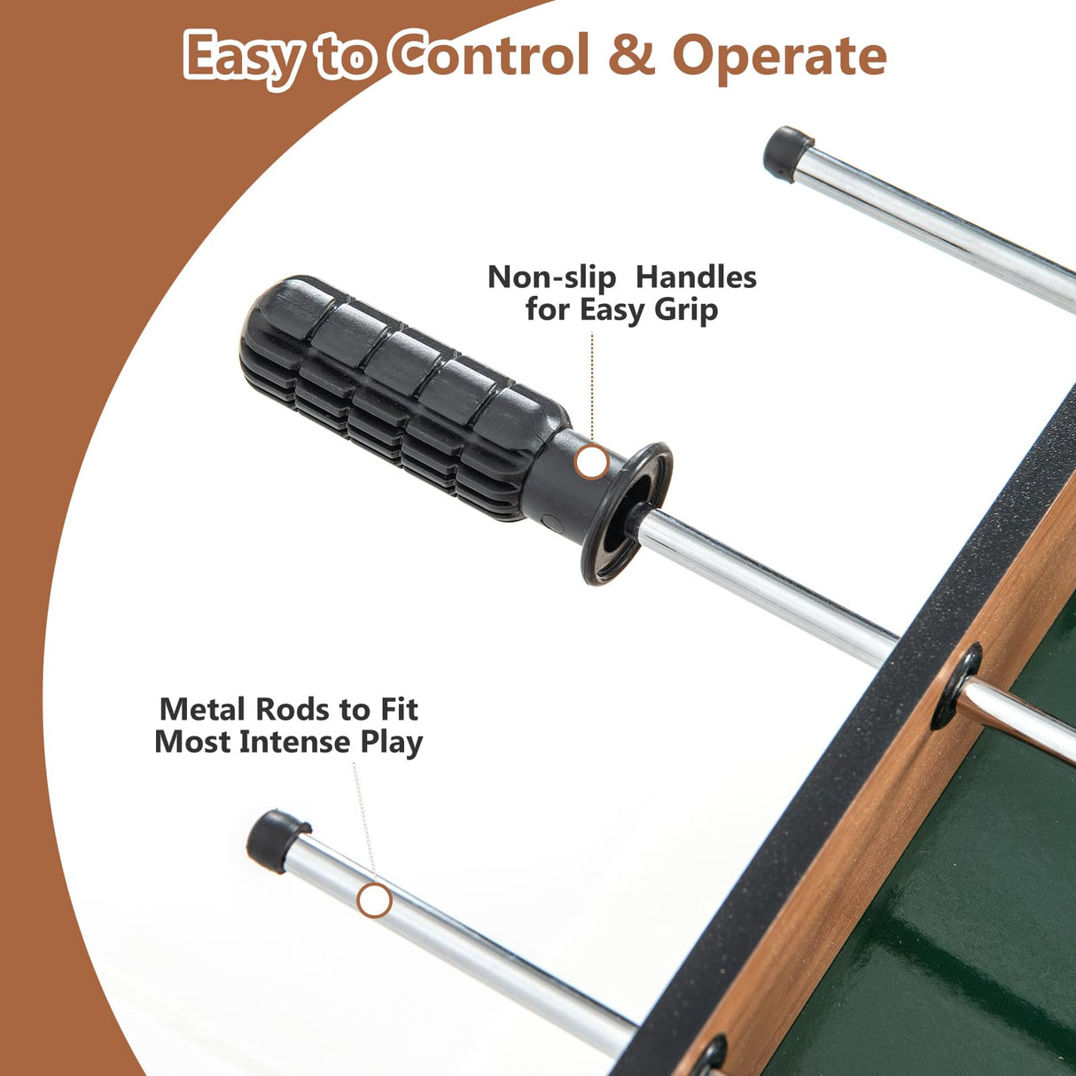 Goplus Folding Foosball Table, 27” Wooden Soccer Game Table with 2 Foosballs & Score Keepers, Indoor Outdoor Portable Football Game Set for Kids Adults, Arcades, Bar, Party, Family Nights Goplus