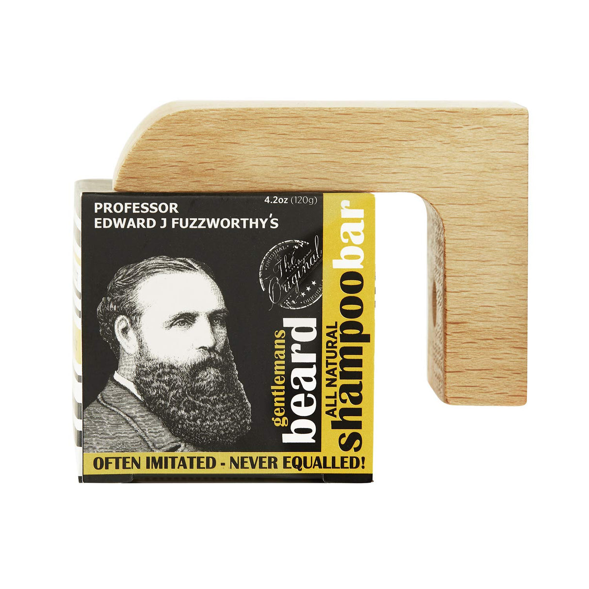 Professor Fuzzworthy Wood Air Dry Magnetic Soap Holder in-Shower Storage for Soaps & Beard Shampoo Bars - No More Soggy Soaps - Wooden Soap Dish Dispenser Bath Kitchen & Shower PROFESSOR EDWARD J FUZZWORTHY'S