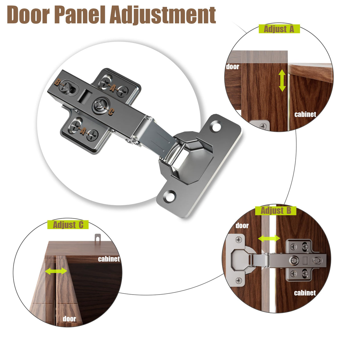 REPHRITE Farmhouse 31.5" Storage Cabinet, Coffee Bar Sideboard with Adjustable Shelves, Modern Accent Cabinet for Kitchen, Living Room, Brown REPHRITE