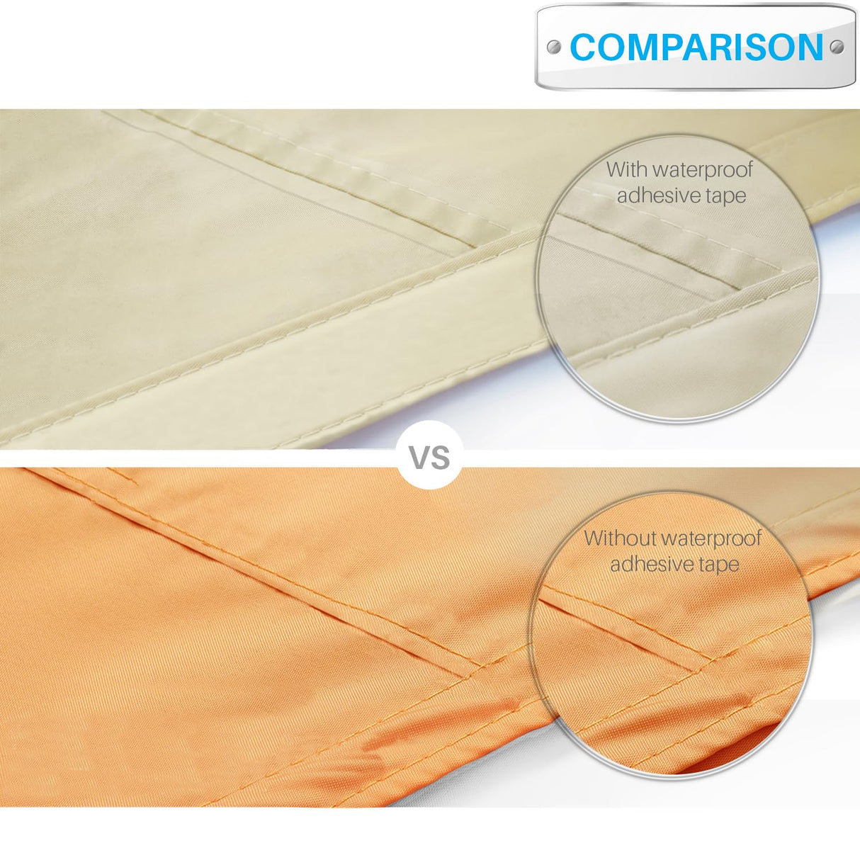 Patio Paradise 10' x 15' Sun Shade Sail Waterproof Gray Rectangle Shade Canopy UV Block Tarp Cloth Outdoor Patio Cover for Garden Backyard Deck Awning Patio