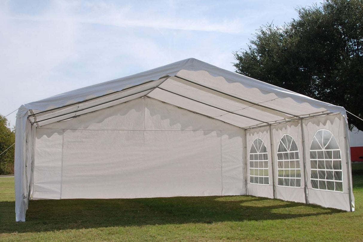 DELTA 20'x20' Budget PE Party Tent Heavy Duty Upgraded Galvanized Wedding Tent Canopy Big Tents Carport Outdoor Event DELTA