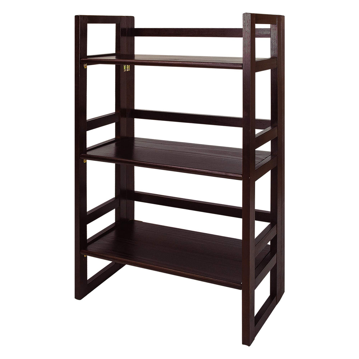 Casual Home 3-Shelf Folding Student Bookcase (20.75" Wide)-Espresso Casual Home