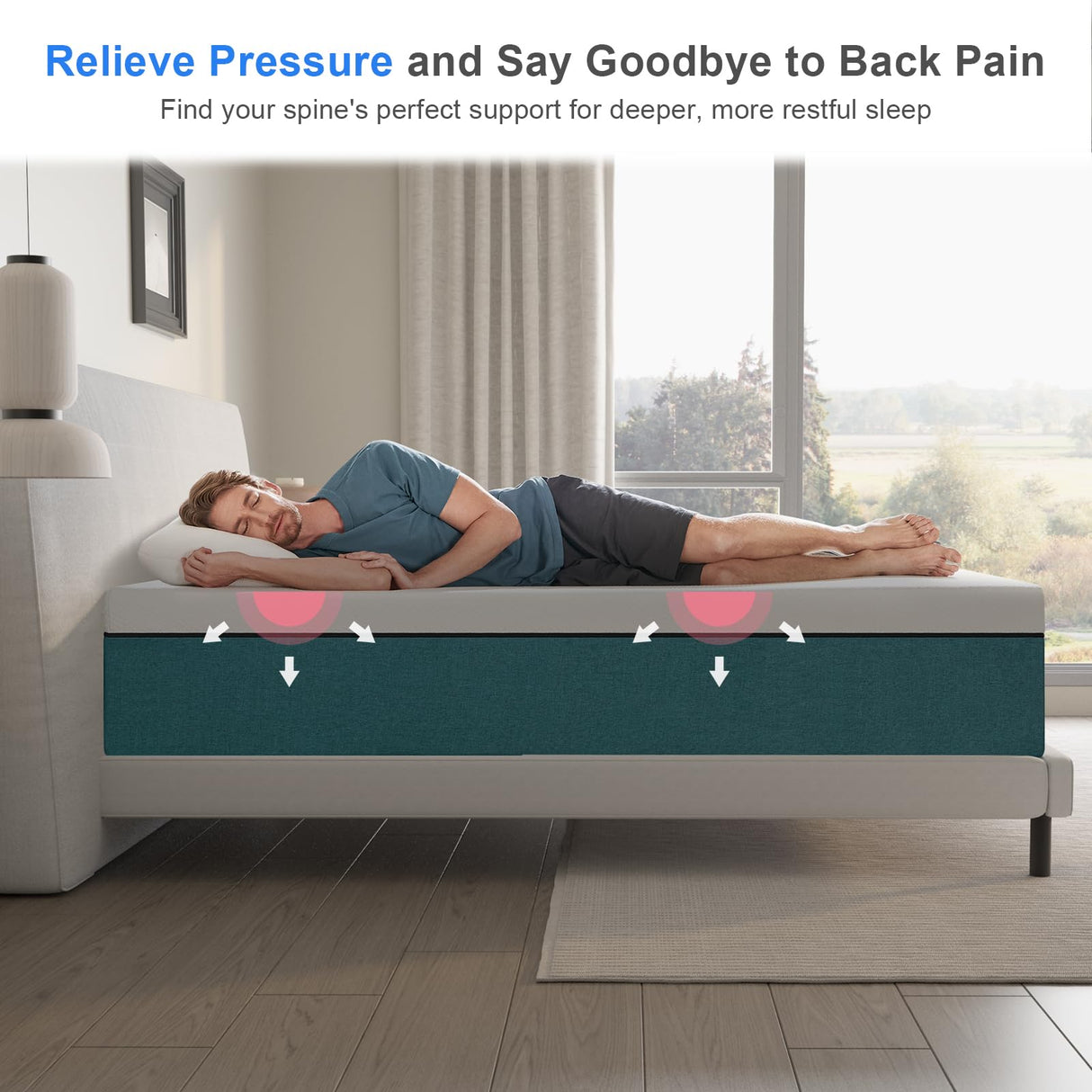 8" Cooling Gel Memory Foam Mattress - Full Size Medium Firm, Removable Cover, Mattress in a Box for Comfort & Support (54''W x 75''L) Generic