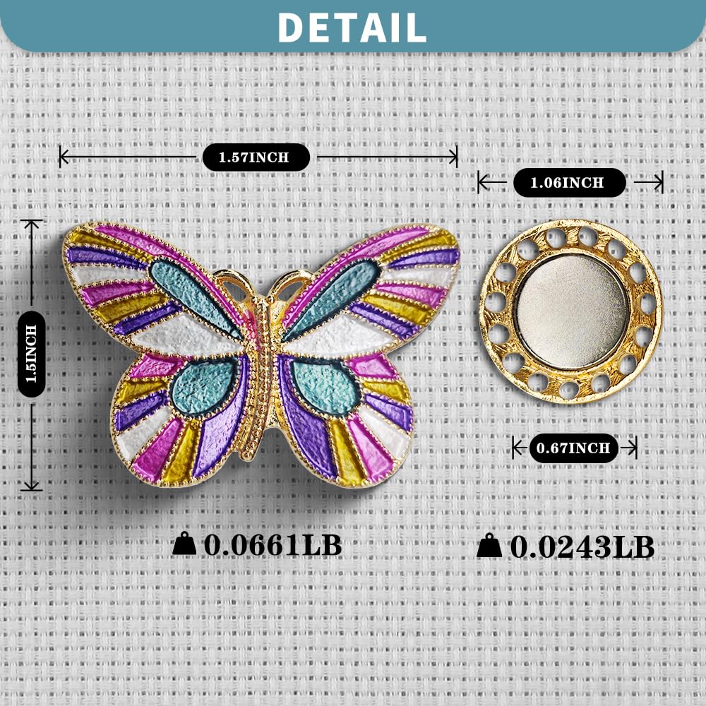 Magnetic Needle Minder Magnet Embroidery Accessories and Supplies Embroidery Needle Holder Cross Stitch Holder Needlework Supplies (Butterfly) seminhoof