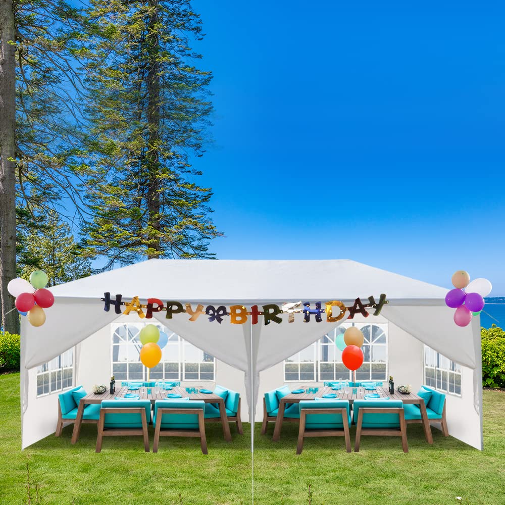 Generic Party Tent 10x20', Outdoor Heavy Duty Wedding Canopy Tent Large Camping Gazebo with 6 Removable Sidewalls for Backyard Parties Gazebo Shelter Pavilion Birthday BBQ Camping, RXUSLP003 Generic