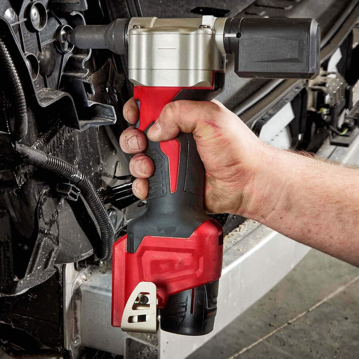 WALkfb 2550-20 for Milwaukee M12 12V Heavy Duty Cordless Rivet Tool - Bare Tool, 6.50 x 2.63 x 10.75, Red, Black WALkfb