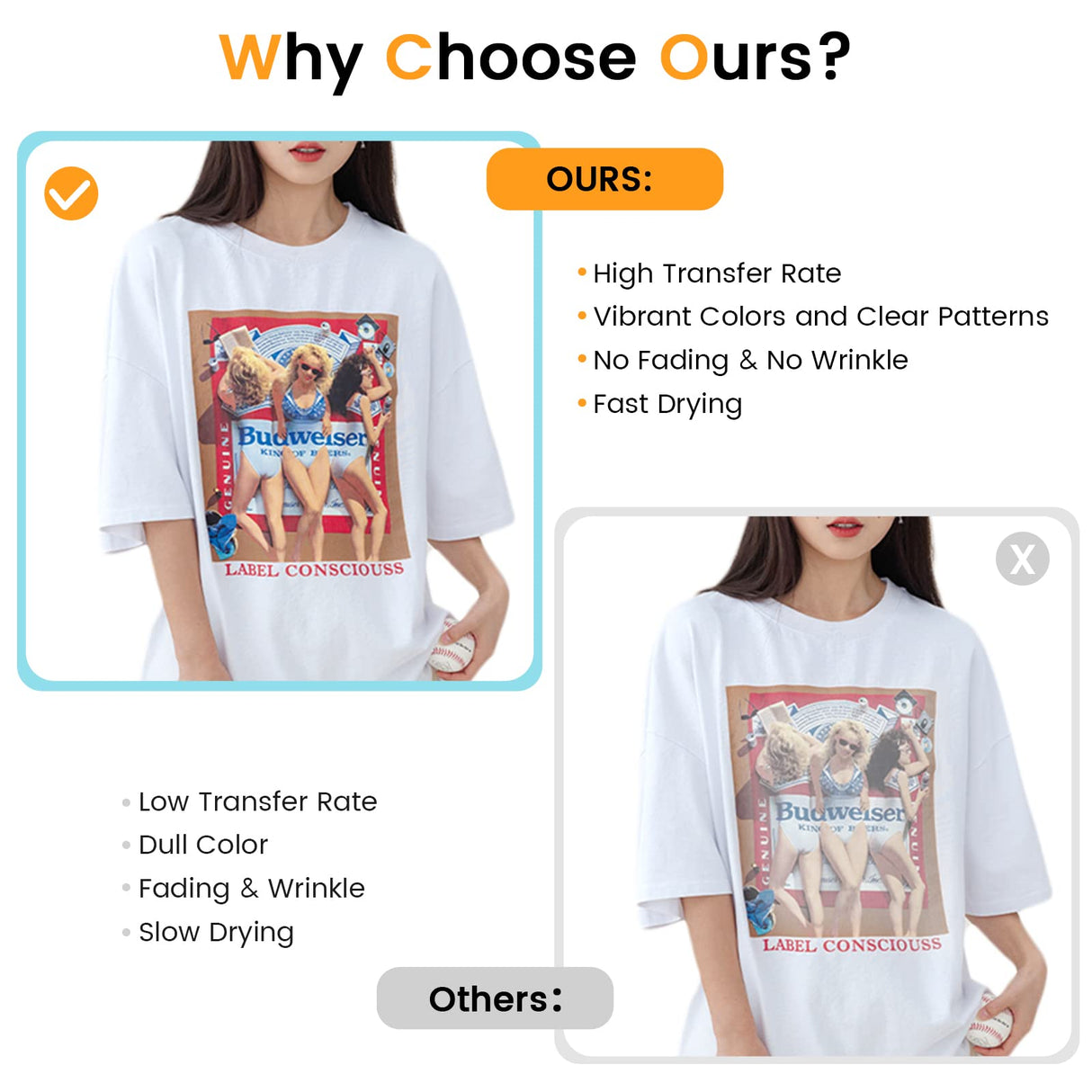 HTVRONT Sublimation Paper 8.5x14 inches - 30 Sheets Sublimation Transfer Paper Compatible with Inkjet Printer, Easy to Transfer 120 gsm Sublimination Paper for tumblers, T-shirts, Mugs HTVRONT