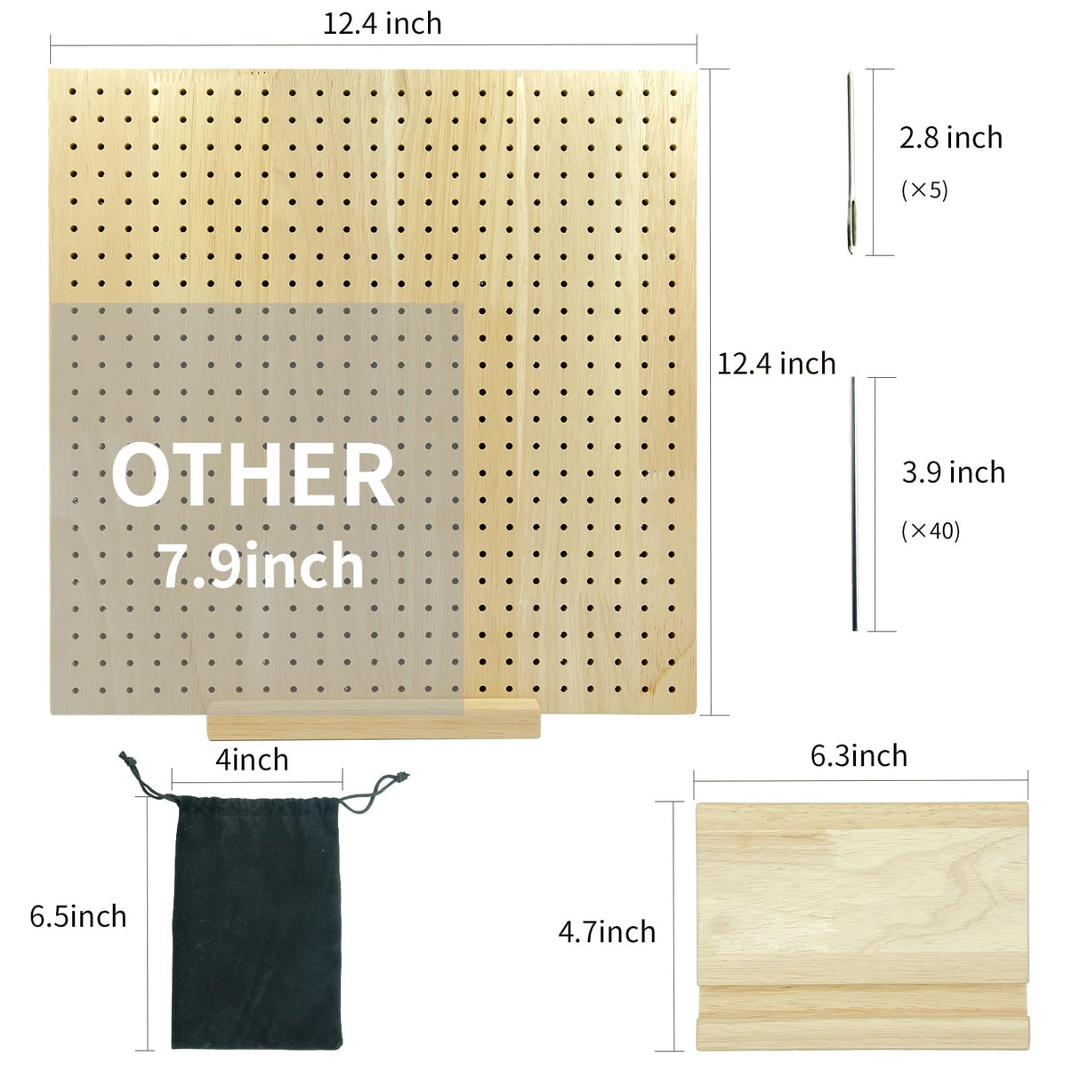 12.4 Inches Crochet Blocking Board with 40 Pins, blocking boards for crochet projects, Granny Square Blocking Board, Wooden Blocking Mats for Crochet, Blocking Board, Blocking Mats for Knitting slcinwzdt