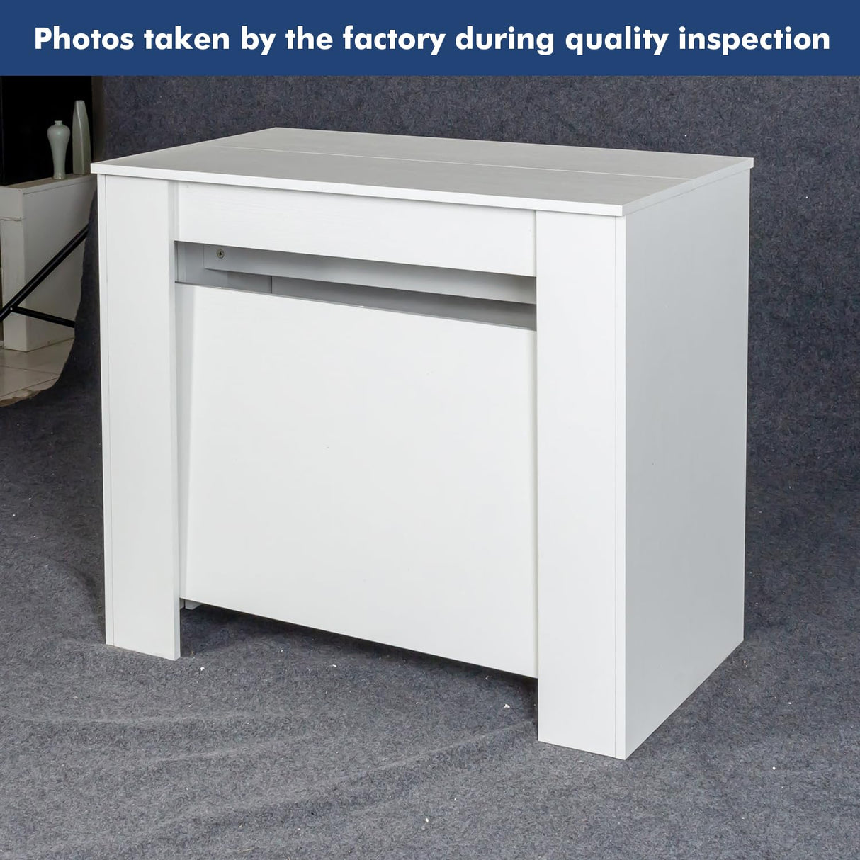 Kennkari Modern Expandable Dining Table for 2-10 People, Large Extendable Dining Room Table for Kitchen Living Room, Rectangle Kitchen Table (White 118" W) Kennkari