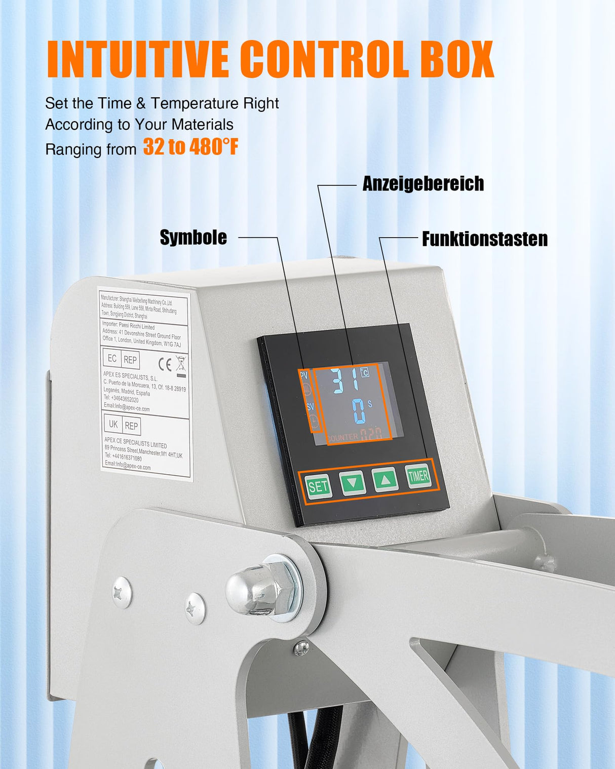 CREWORKS Auto Open Heat Press Machine, 16"x20" Clamshell Heat Press with Slide Out Base, 1600W Digital Sublimation Printer for T Shirts Bags Mouse Pads More, Heat Transfer Machine for Gifts Business CREWORKS