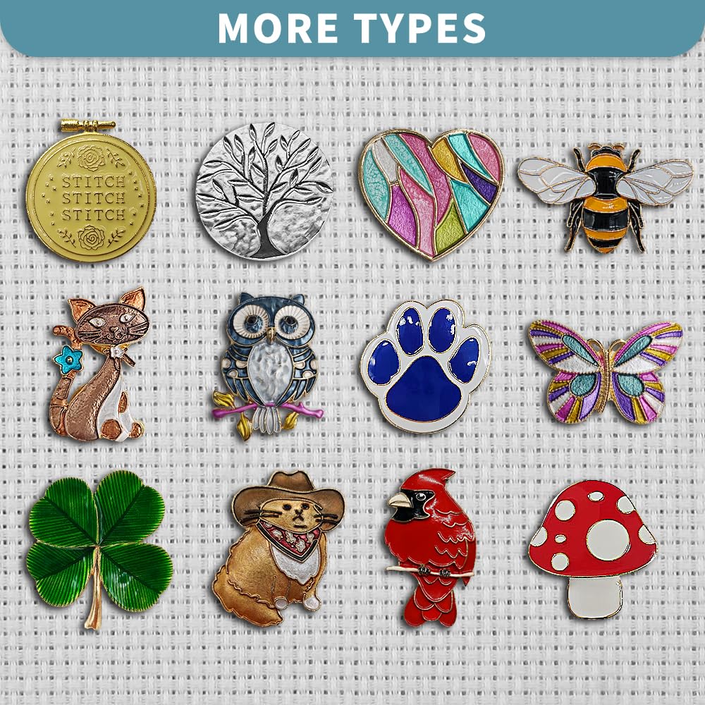 Magnetic Needle Minder Magnet Embroidery Accessories and Supplies Embroidery Needle Holder Cross Stitch Holder Needlework Supplies (FourLeaf) seminhoof