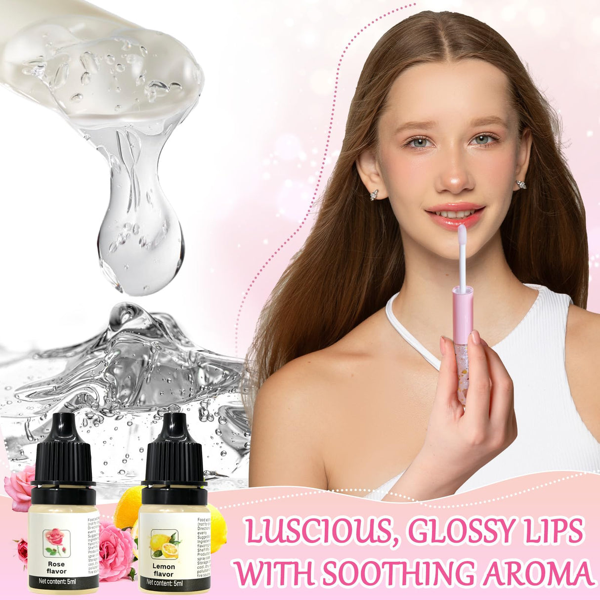 JCOOS Lip Gloss Making Kit, Make Your Own Lip Gloss Kit for Women Beginner, Girls, Diy Lipgloss Making Kits Lip Oil, Moisturizing Base, Pigments, Tubes, Women Gifts Unique, Popular Teen Girl Stuff Jcoos