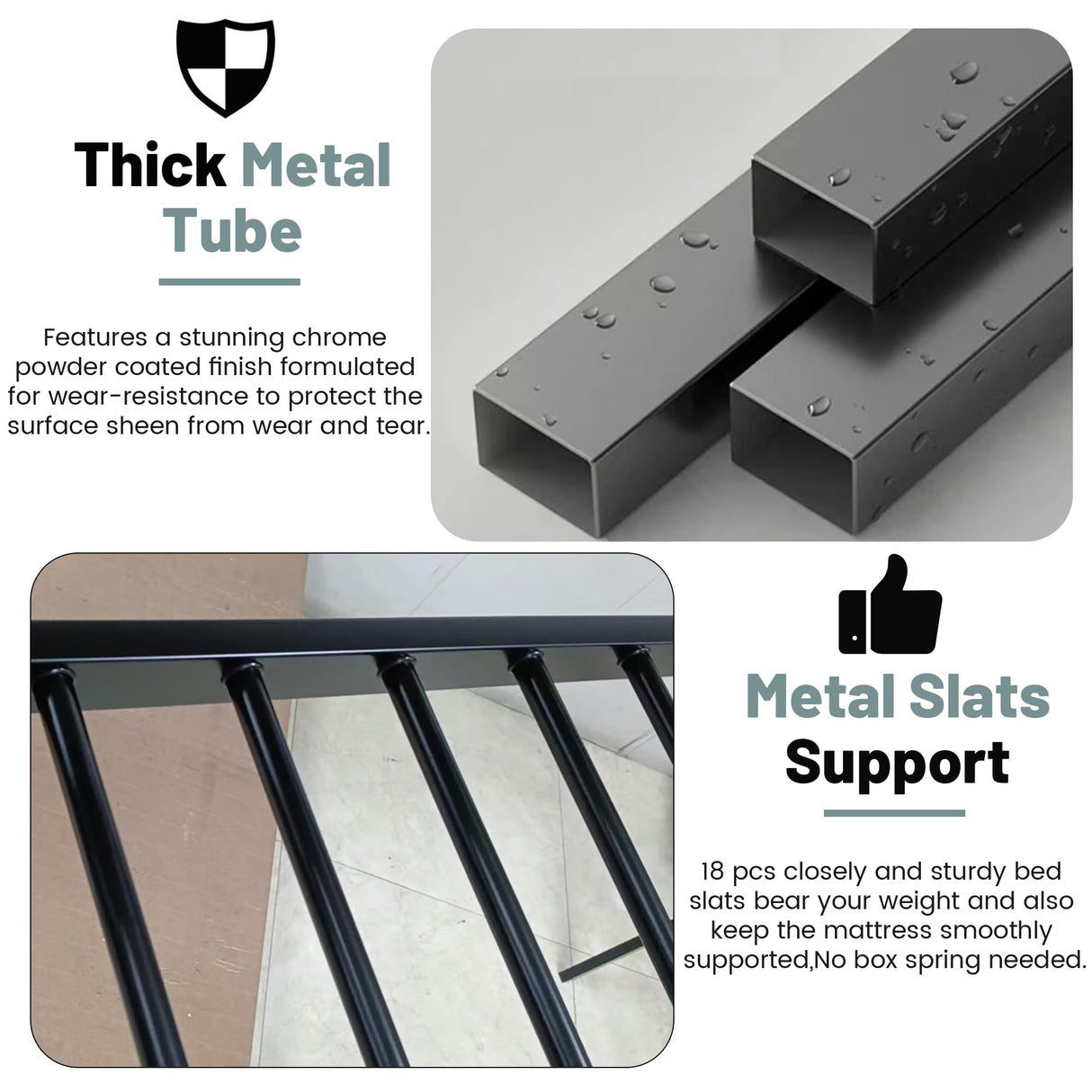 MoproBeti Queen Size Loft Bed with Stairs and Desk, Metal Lofts Bed Queen with Upper Storage Shelf, Gaming LoftBed with LED, Charging Station and Wardrobe for Teens, Adults,Black MoproBeti