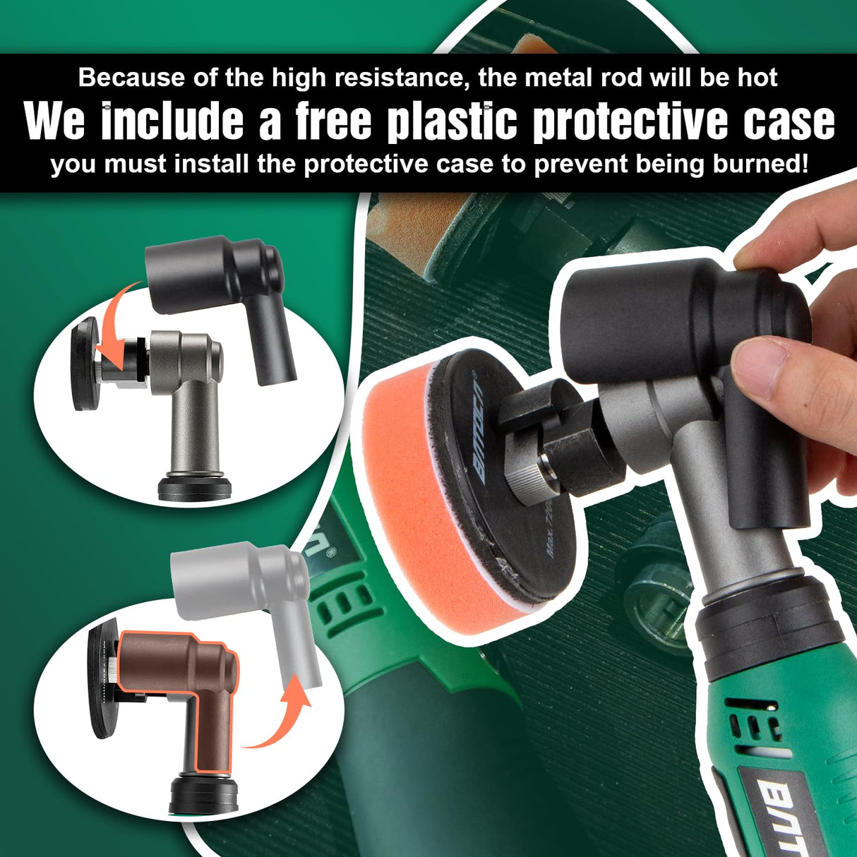 BATOCA S6 Mini Polisher Cordless Polisher for Car Detailing, 2x2.0Ah Batteries, 0mm Rotary Buffer, 3mm and 12mm Dual Action Polisher 1-3 Inch, 2 Different Speeds Heads Systems, 4.2k-21k or 1-5k RPM BATOCA