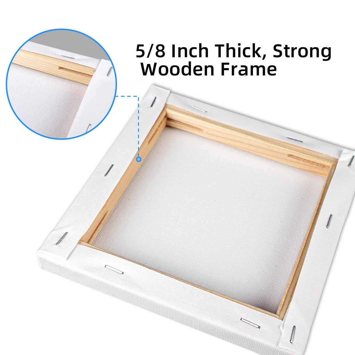 idoobi 6 Pack 11x14 Stretched Canvases for Painting 100% Cotton Black Painting Canvas, Art Canvases for Oil, Acrylic Paint & Other Painting Media idoobi