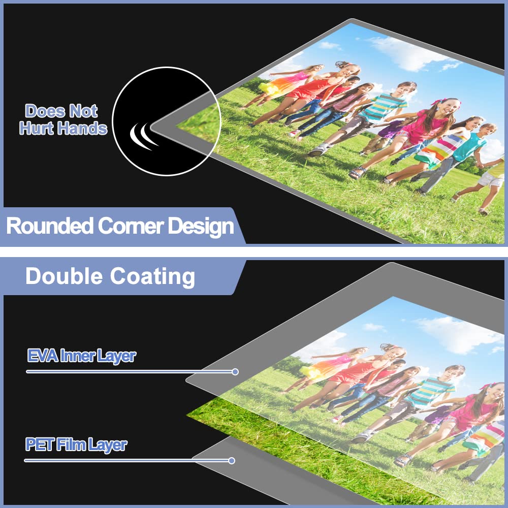 Laminating Sheets, PANDRI 500 Pack Thermal Laminator Pouches Holds 8.5 x 11 Inch, 3 Mil Clear Laminator Paper 9 x 11.5 Inch, Letter Size PANDRI