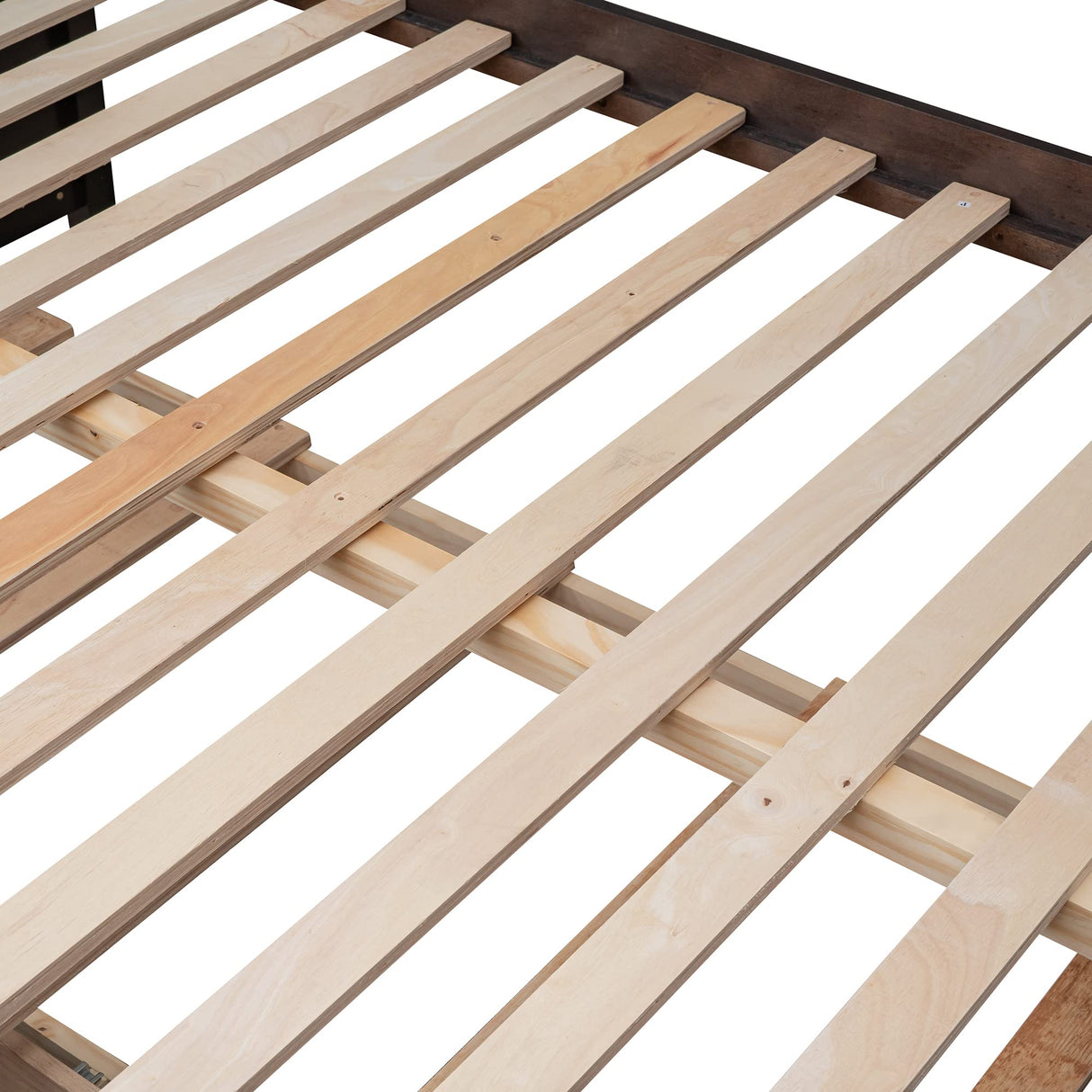 Linique Espresso Twin-Over-Full Bunk Bed with Trundle and 3 Storage Drawers Linique