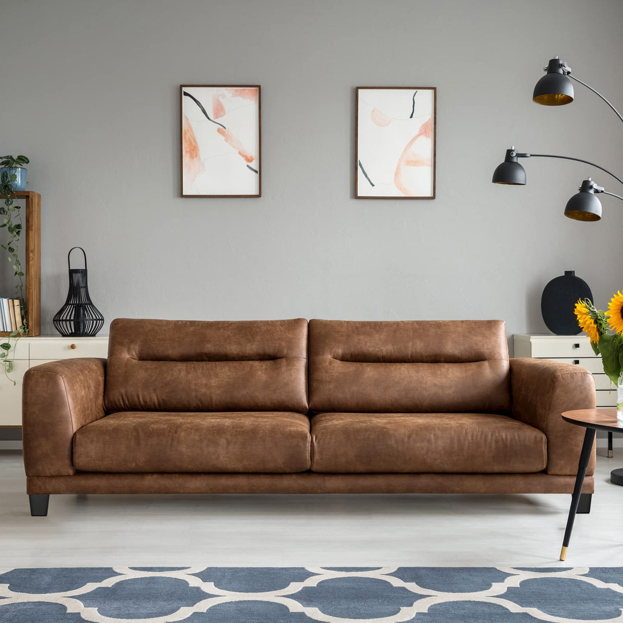 TURSTIN 8 Pack 3 Inch Furniture Legs Plastic Sofa Coach Legs Square Tapered Feet Sofa Legs with T-Nuts Screws for Legs Sofas Chairs Cabinets Dressers Beds, Black TURSTIN