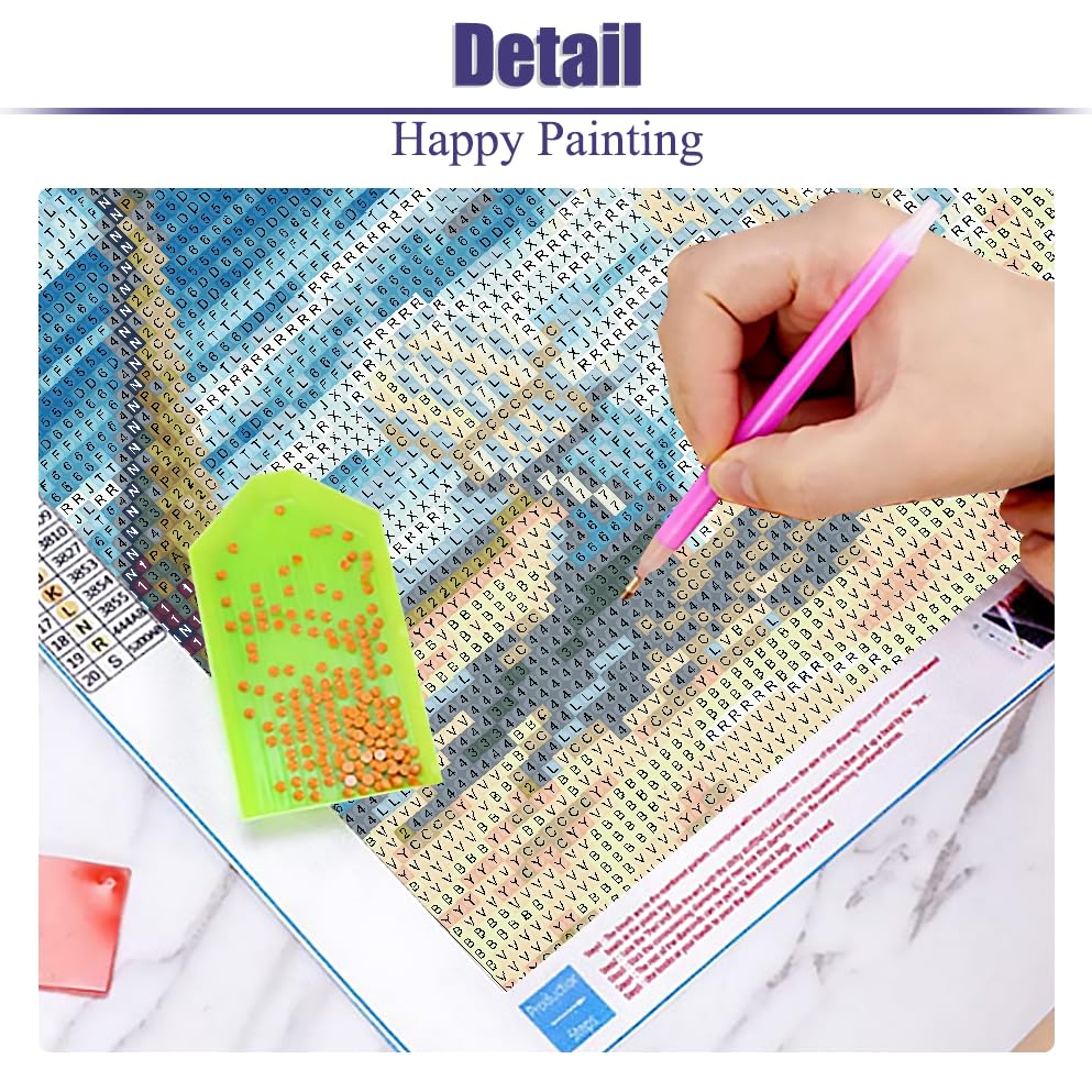 ShiCattle Coconut Tree Diamond Art Kits for Adults Beginners,DIY Full Round Drill Diamond Painting Kits Beach Chair,Paint by Diamonds Dot Gem Art Crystal Easy,Home Wall Decor 12x16Inch ShiCattle