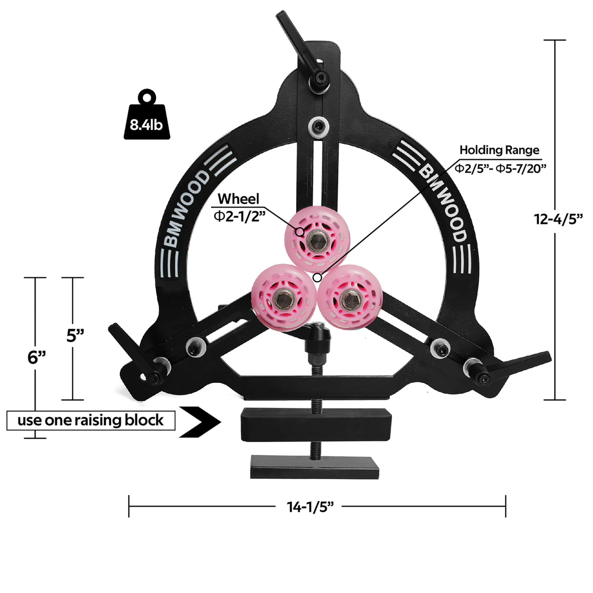 BMWOOD MC-FS8 Woodturning Steady Rest for 10inch and 12inch Swing Size Lathe for Spindle Woodturning. BMWOOD