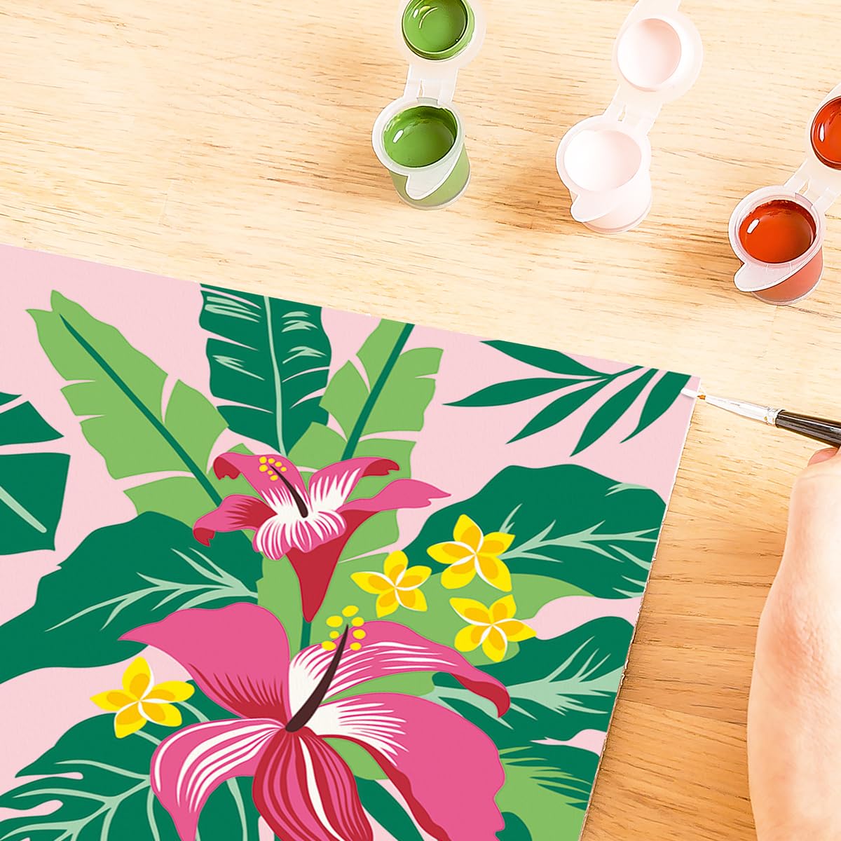Ravensburger CreArt Tropical Plants Paint by Numbers Kit for Adults - 23518 - Painting Arts and Crafts for Ages 12 and Up Ravensburger